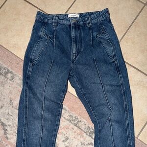 Stylish Dark Blue Cropped Jeans 36FR